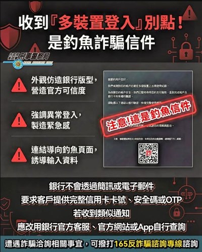 詐騙宣導-多裝置登入