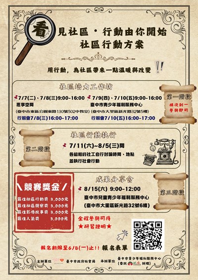115 年「看見社區・行動由你開始-社區行動方案」活動海報